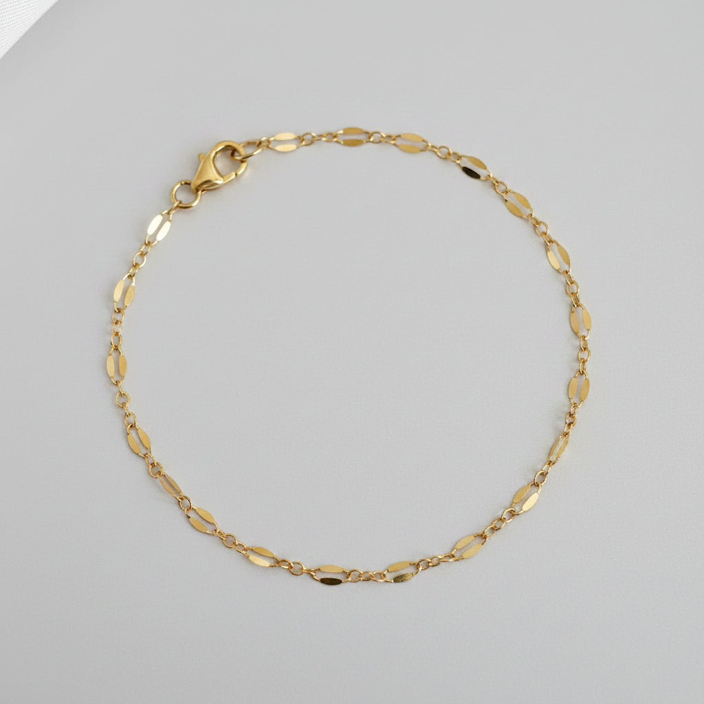 Kamryn Dapped Sequin Gold Filled Bracelet