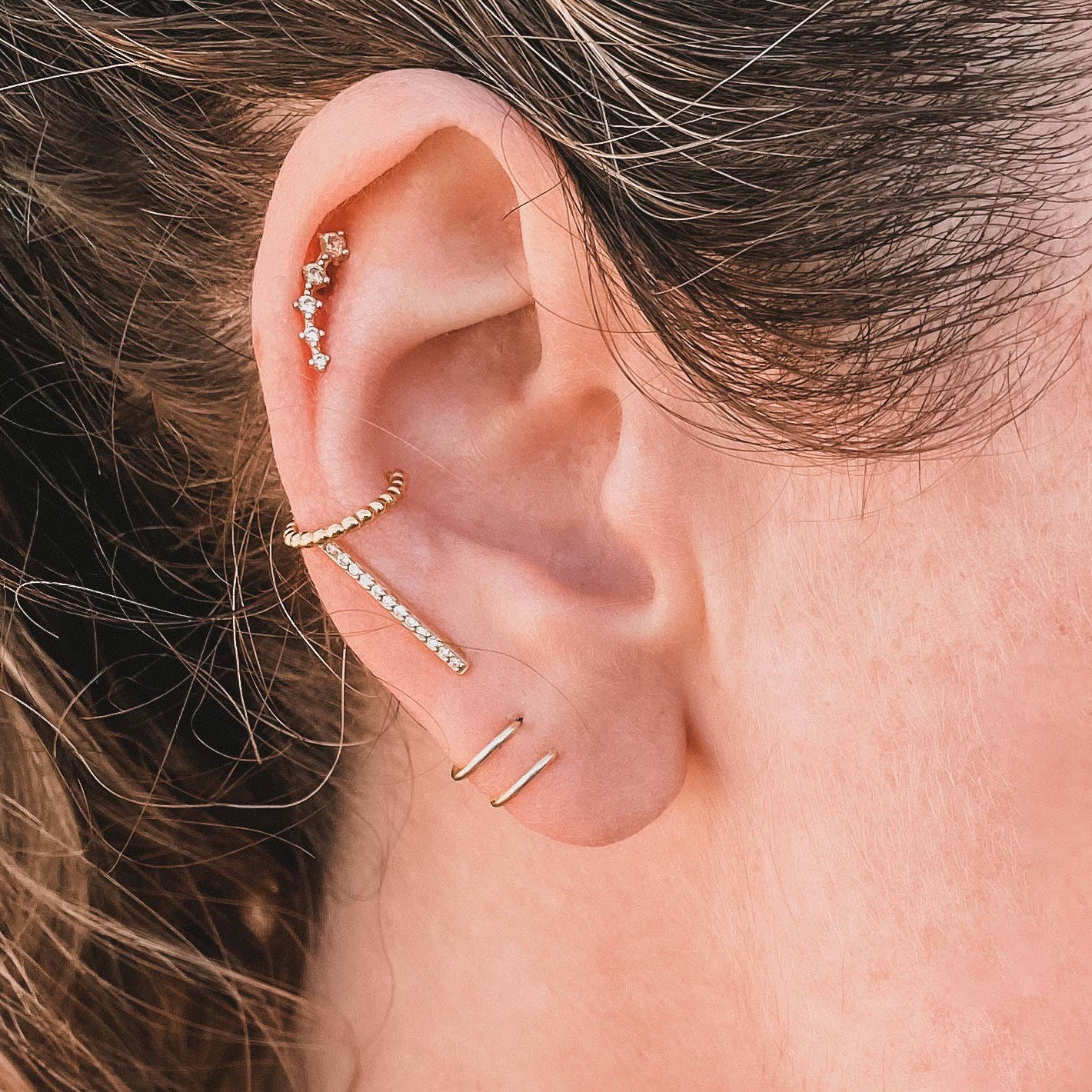 Minimalist Spiral GP Earrings