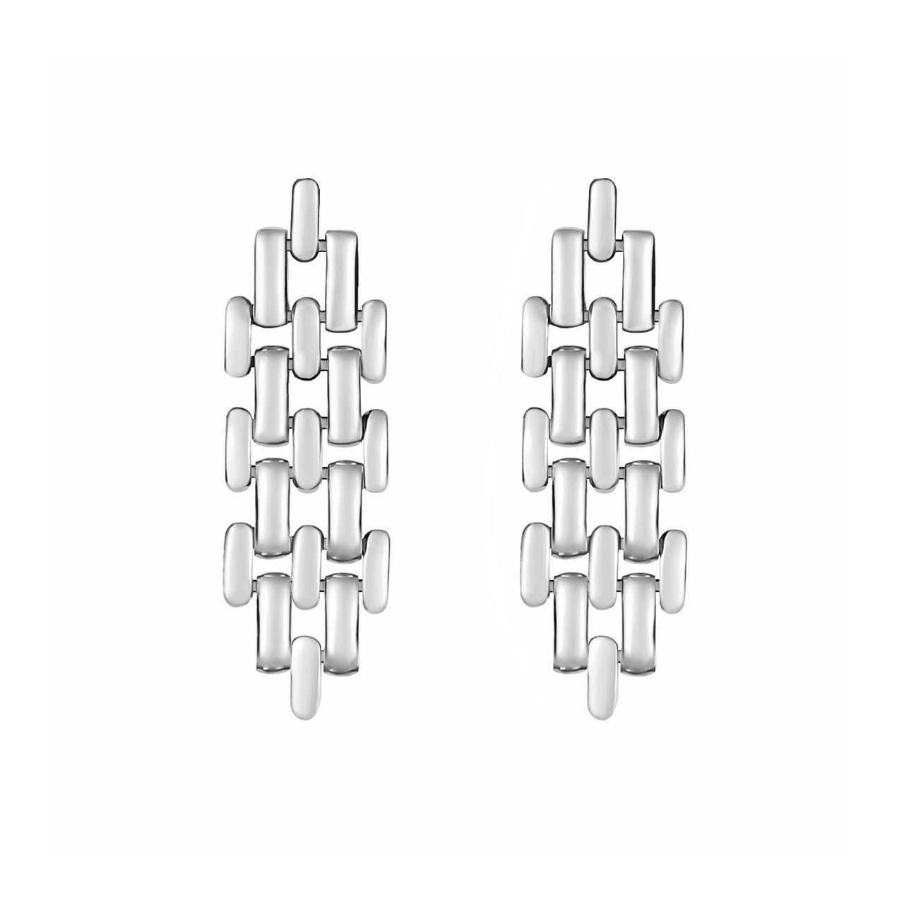 Stainless Steel Ripple Post Earrings