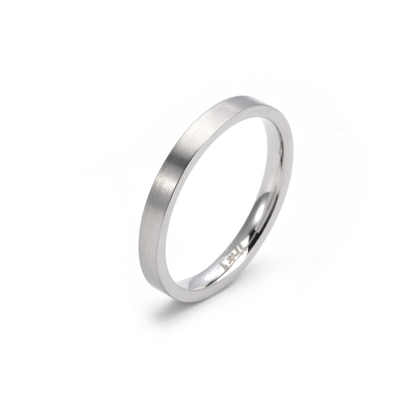 Stainless 2.5mm Plain Satin Finish Ring