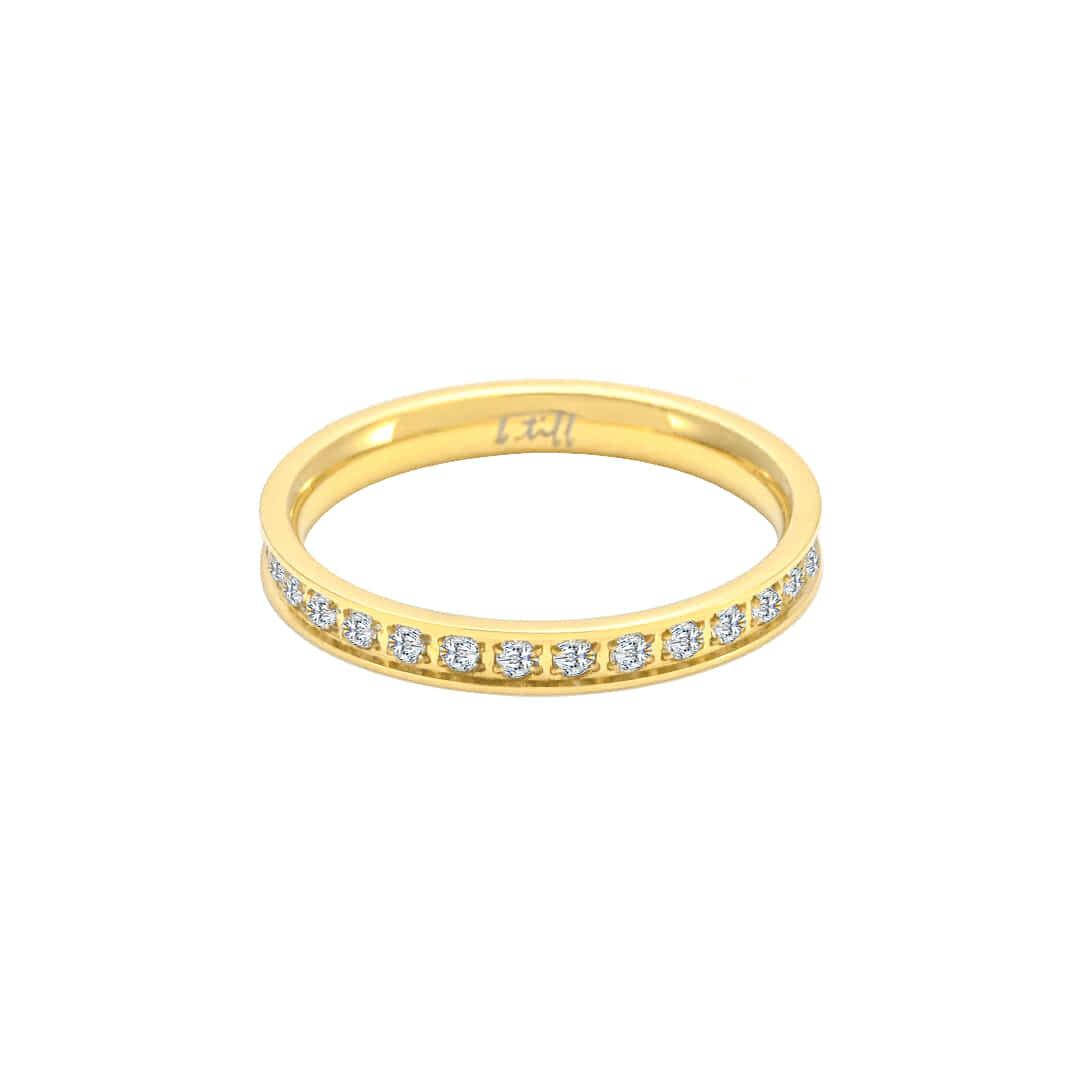 Stainless Steel Narrow Eternity Ring