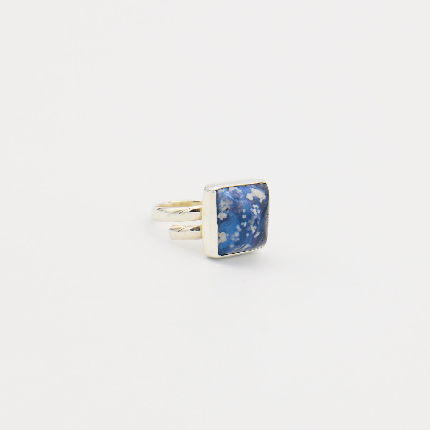 Leland Blue Square Ring Size Adj