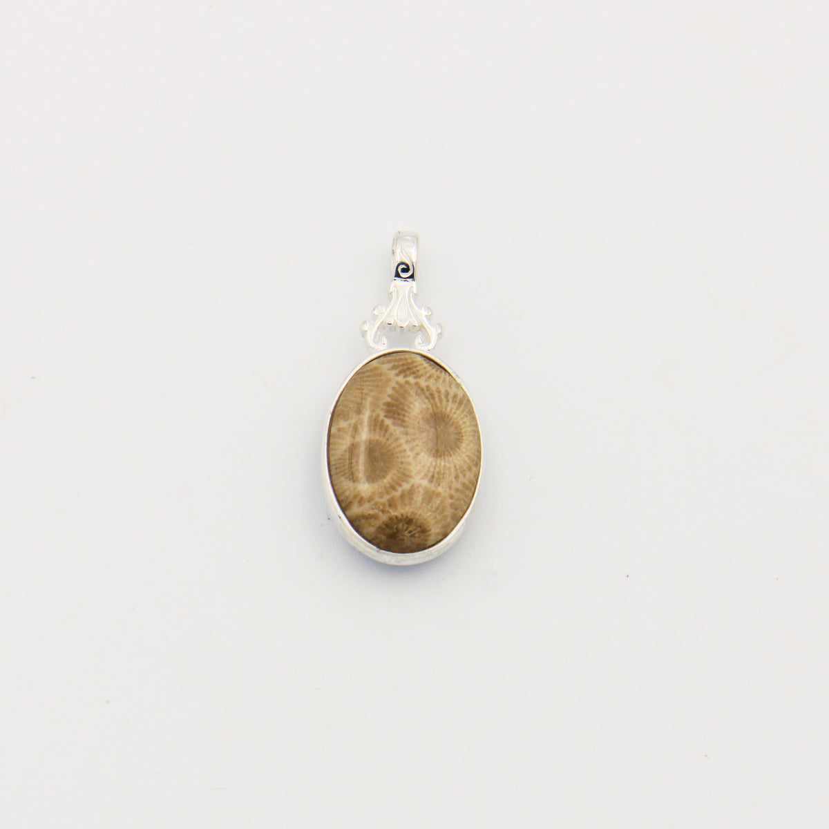 Petoskey & Leland Blue Reversible Oval Pendant