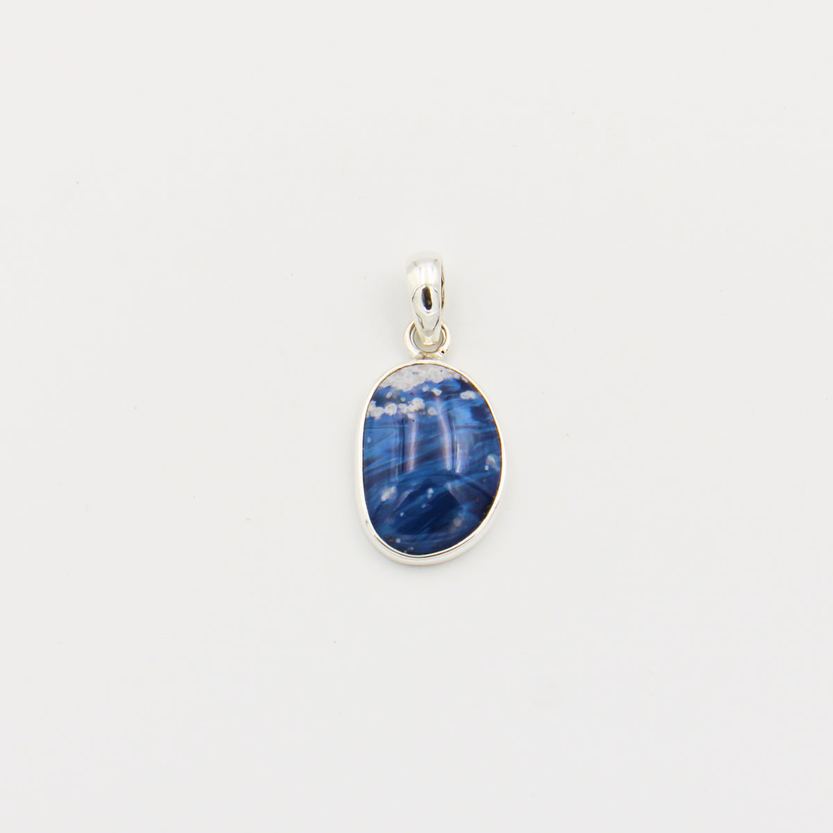 Leland Blue Ovoid Bezel Sterling Pendant