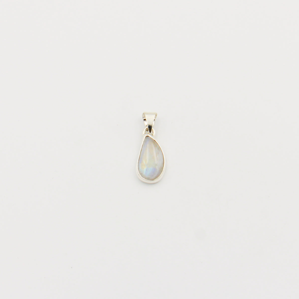 Moonstone Small Teardrop Sterling Pendant