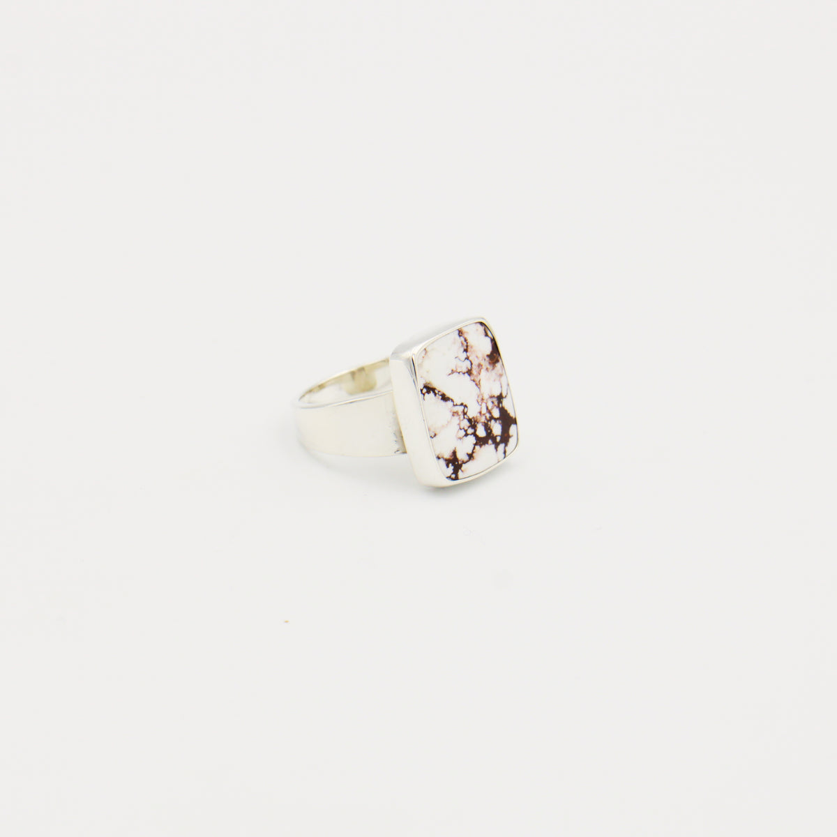 Wild Horse Rectangle Sterling Ring Size