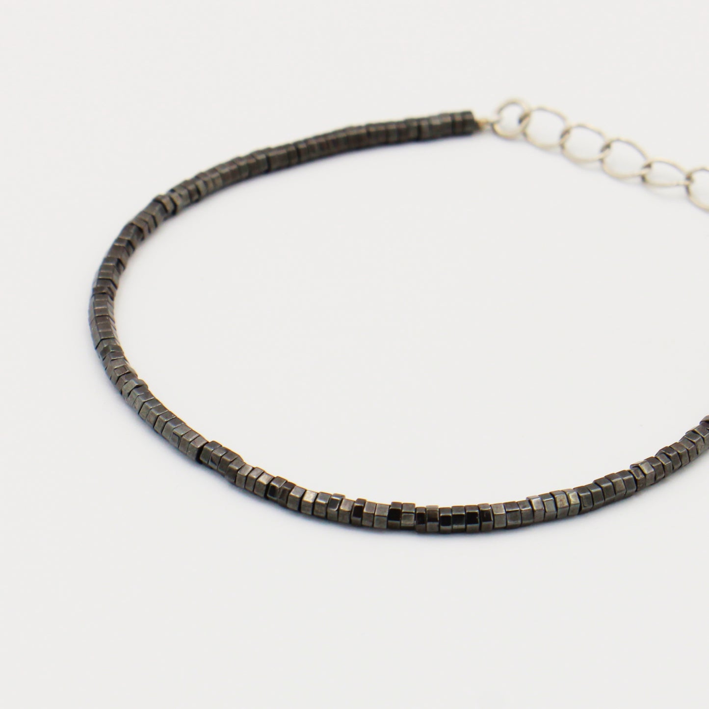 Hematite Beaded Bracelet - Adjustable