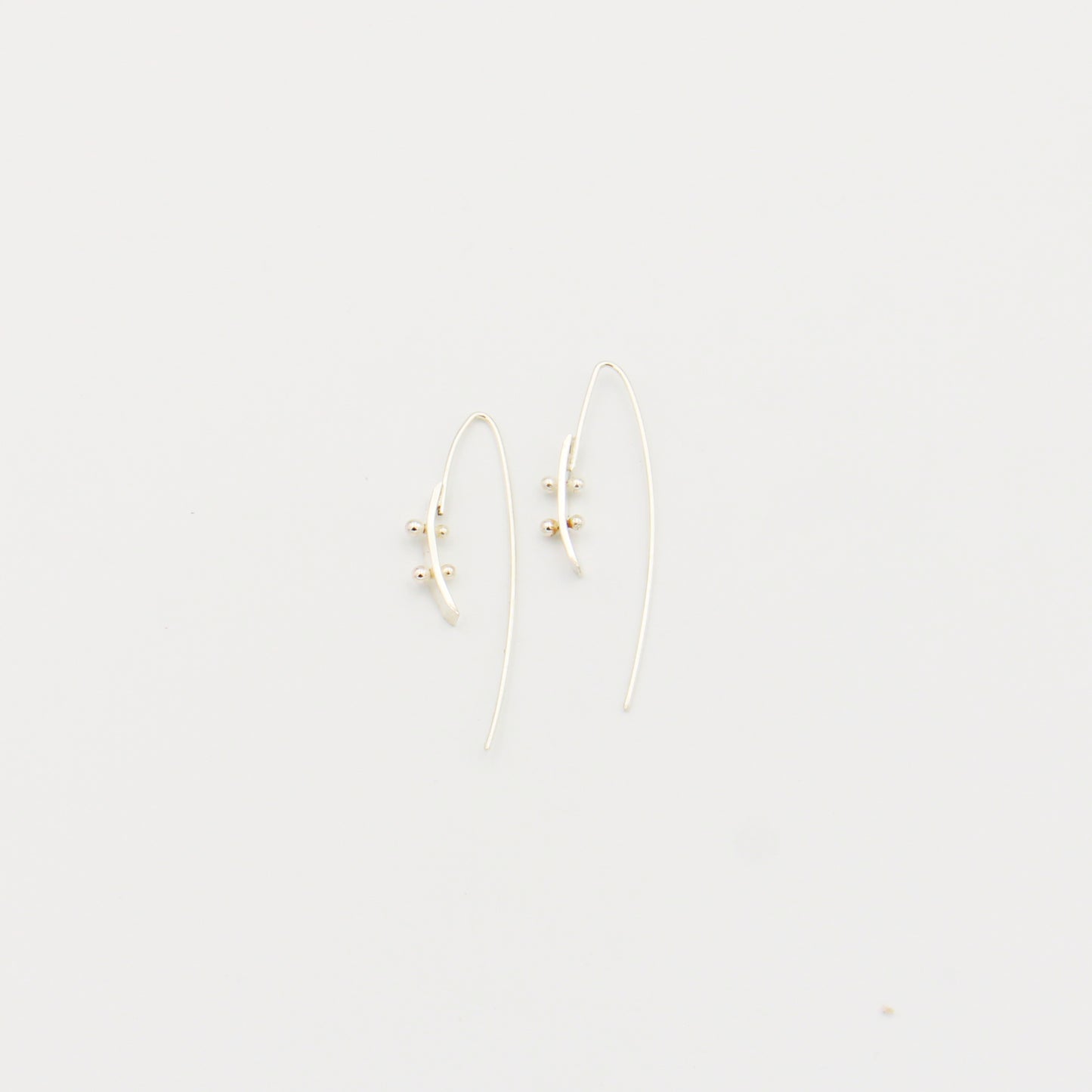 Sterling Moonscape Threader Earrings