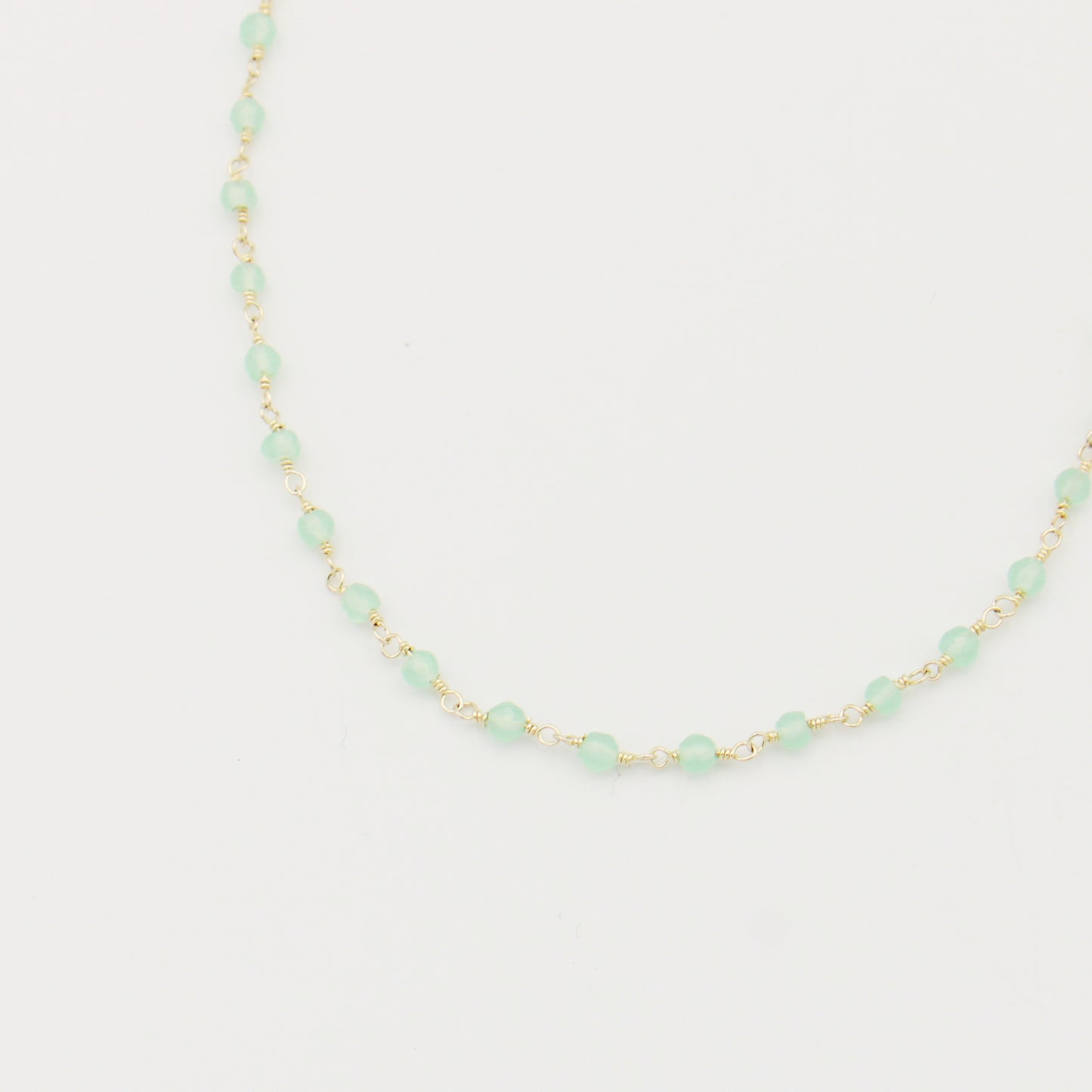 Blue Topaz & Sterling Necklace 15-16.5"