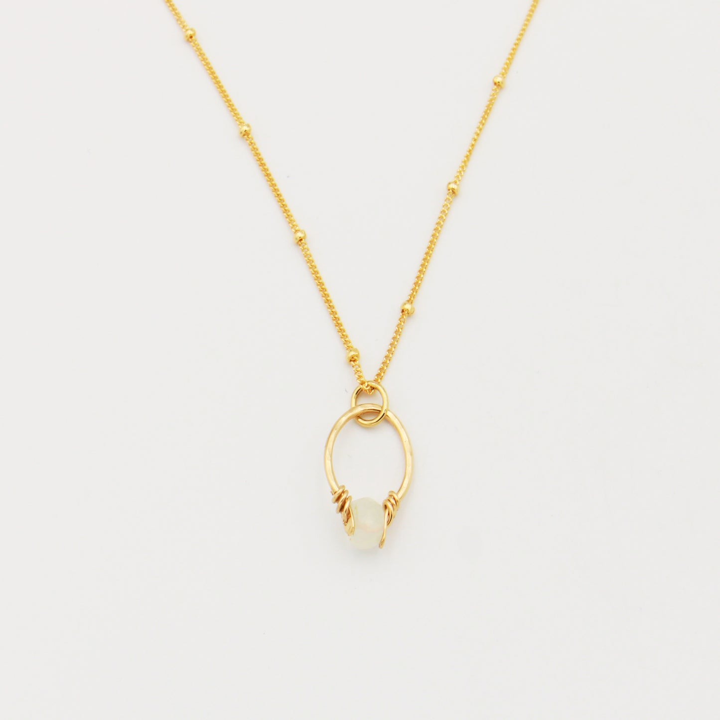 Moonstone Get Lucky GF Necklace 18"-20"