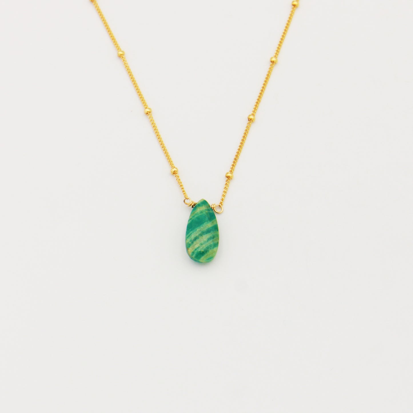 Drop of Goodness Amazonite GF Necklace 16-18"