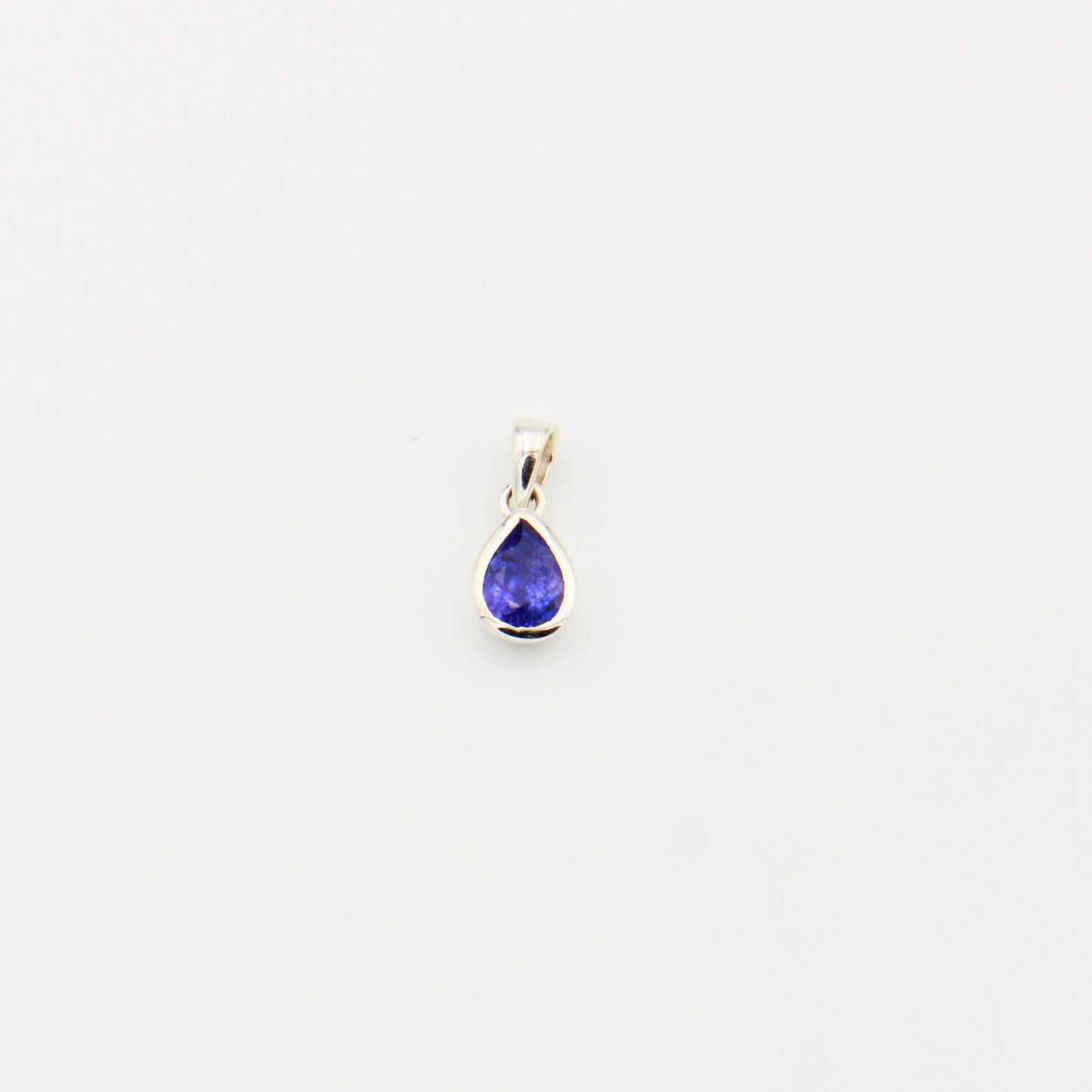 Tanzanite Teardrop Faceted Sterling Pendant