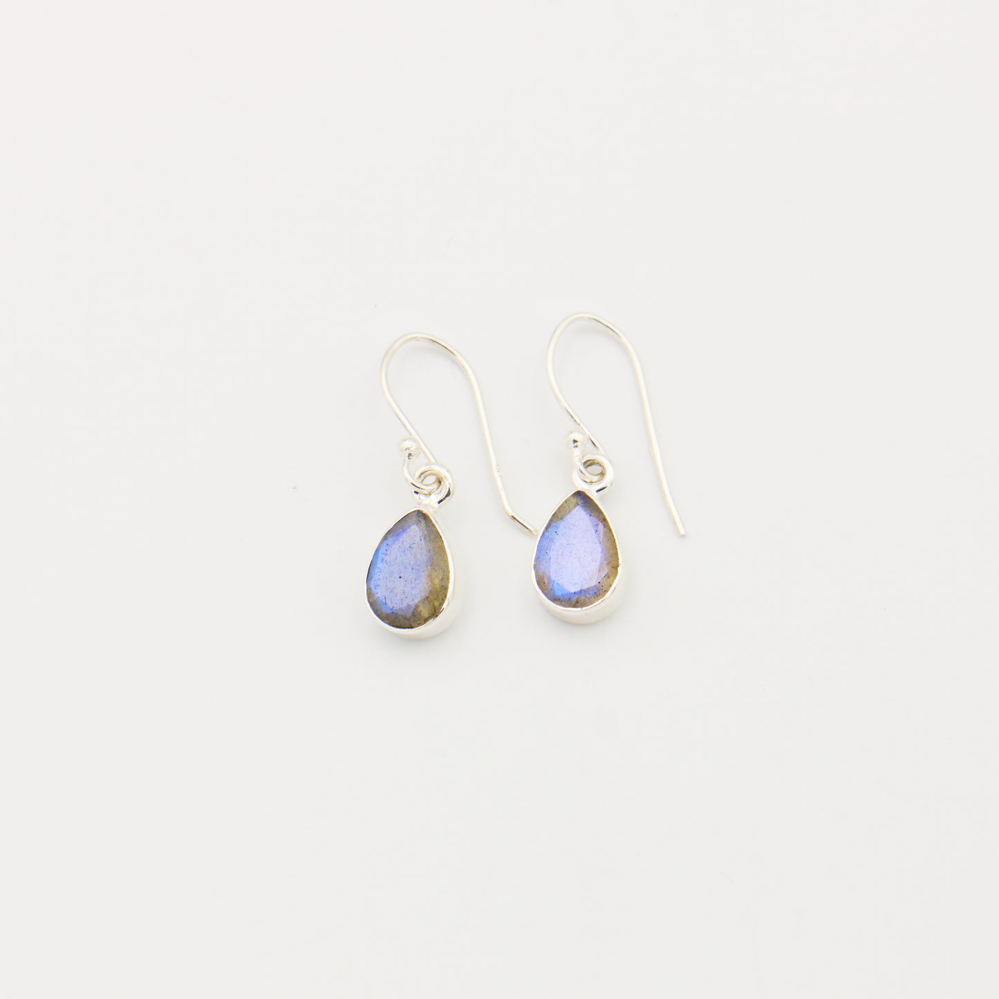 Labradorite Teardrop Sterling Earrings