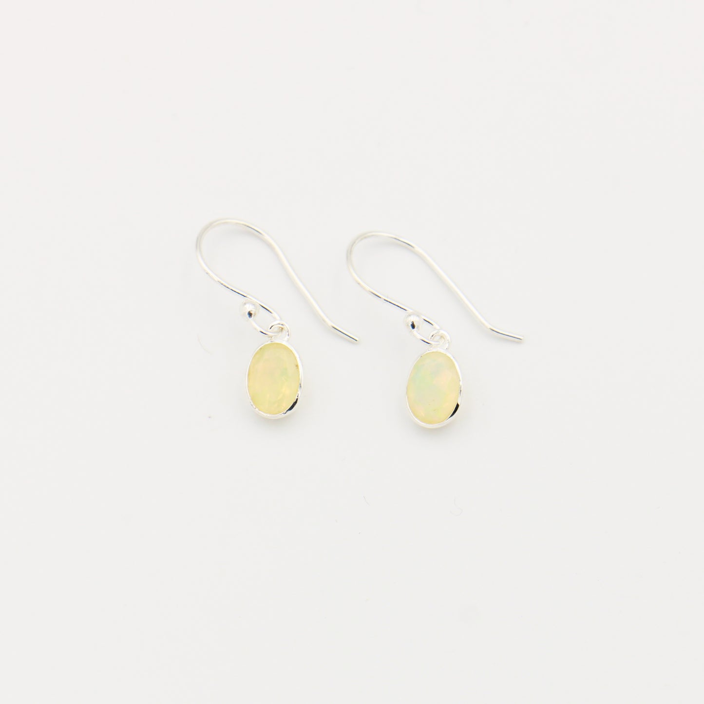 Ethiopian Opal Oval Sterling Earrings