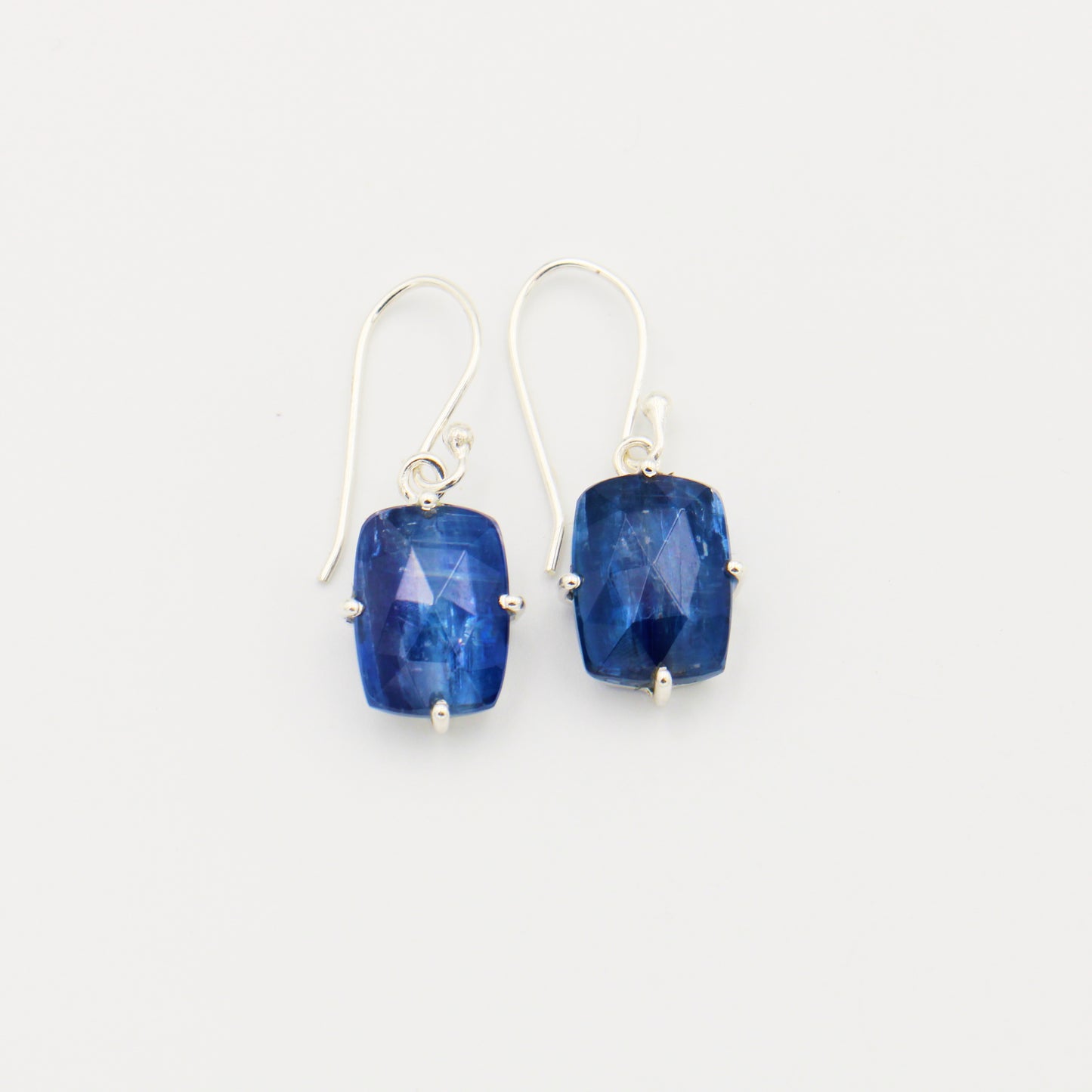 Kyanite Rectangle Sterling Earrings