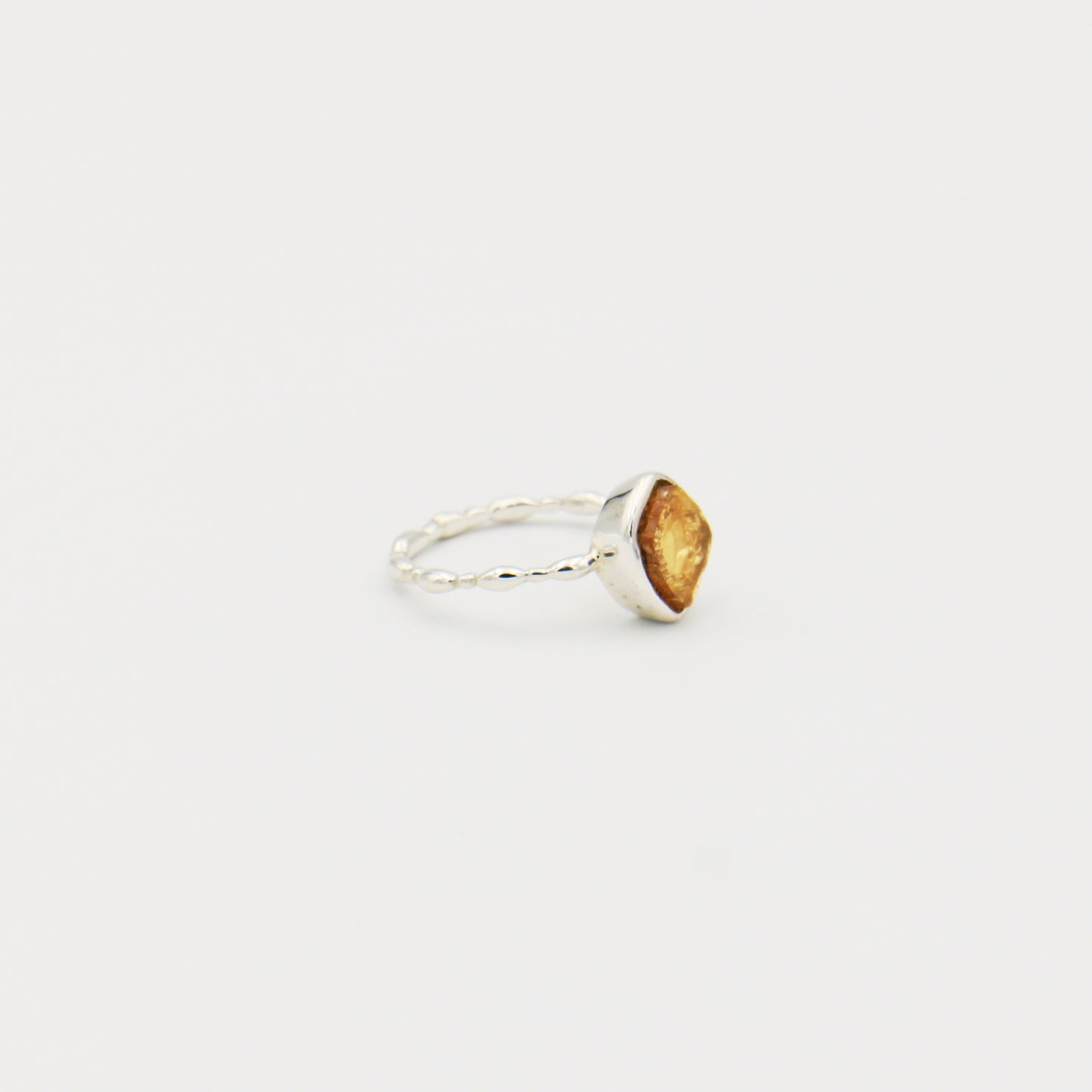 Imperial Topaz Rough Sterling Ring Size 7