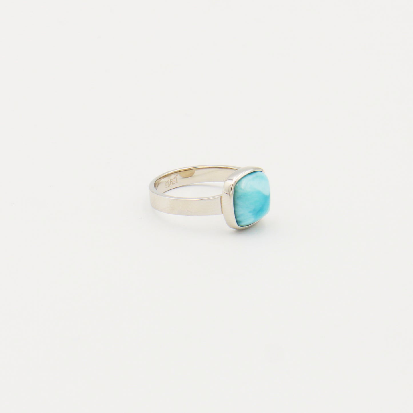 Larimar Square Cut Ring Size 8