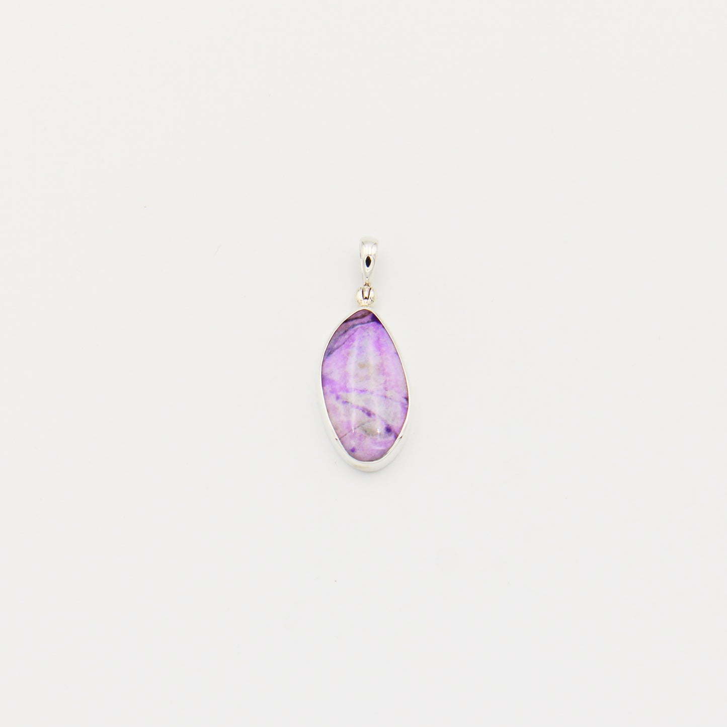 Sugilite Ovoid Sterling Silver Pendant