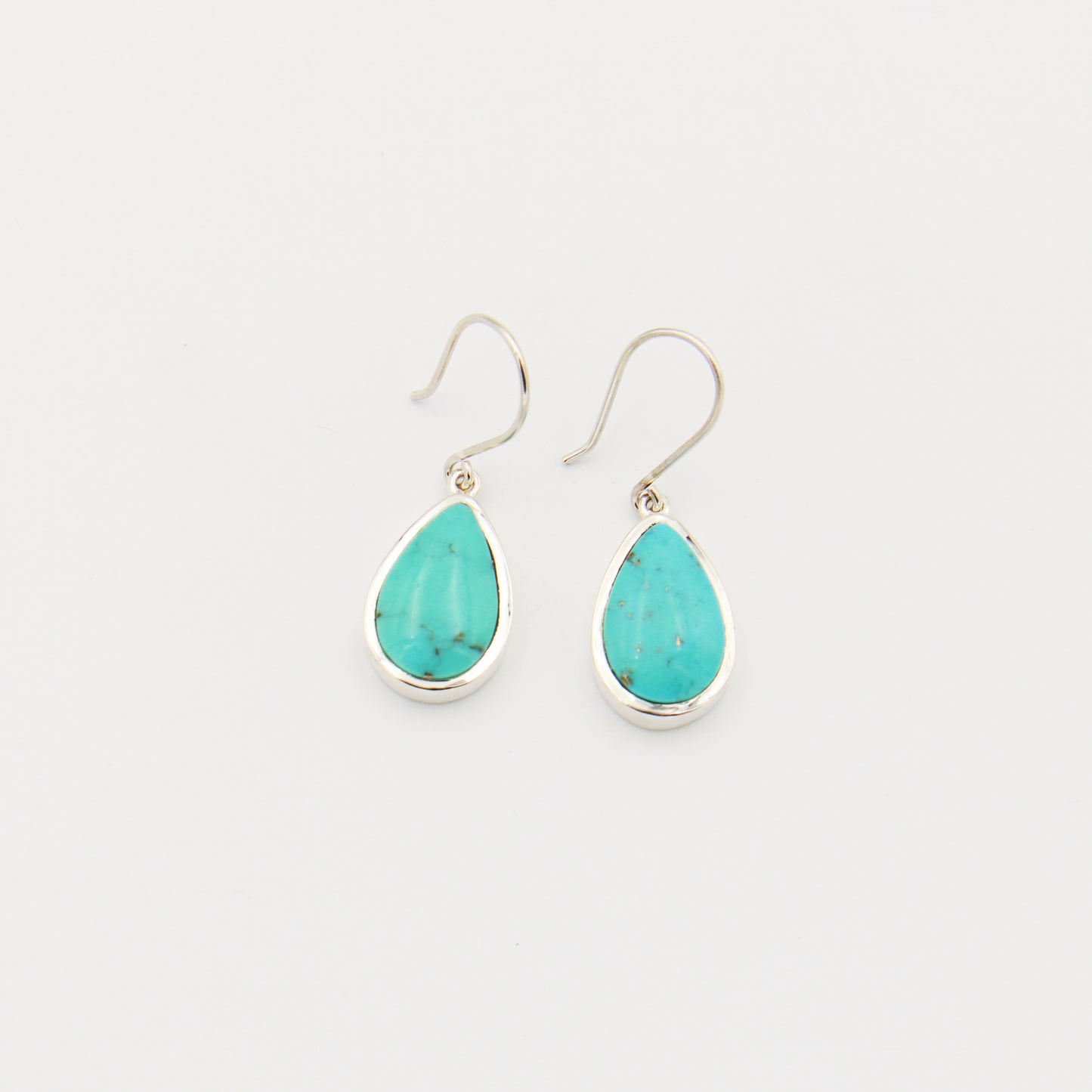 Campitos Turquoise Pear Sterling Earrings