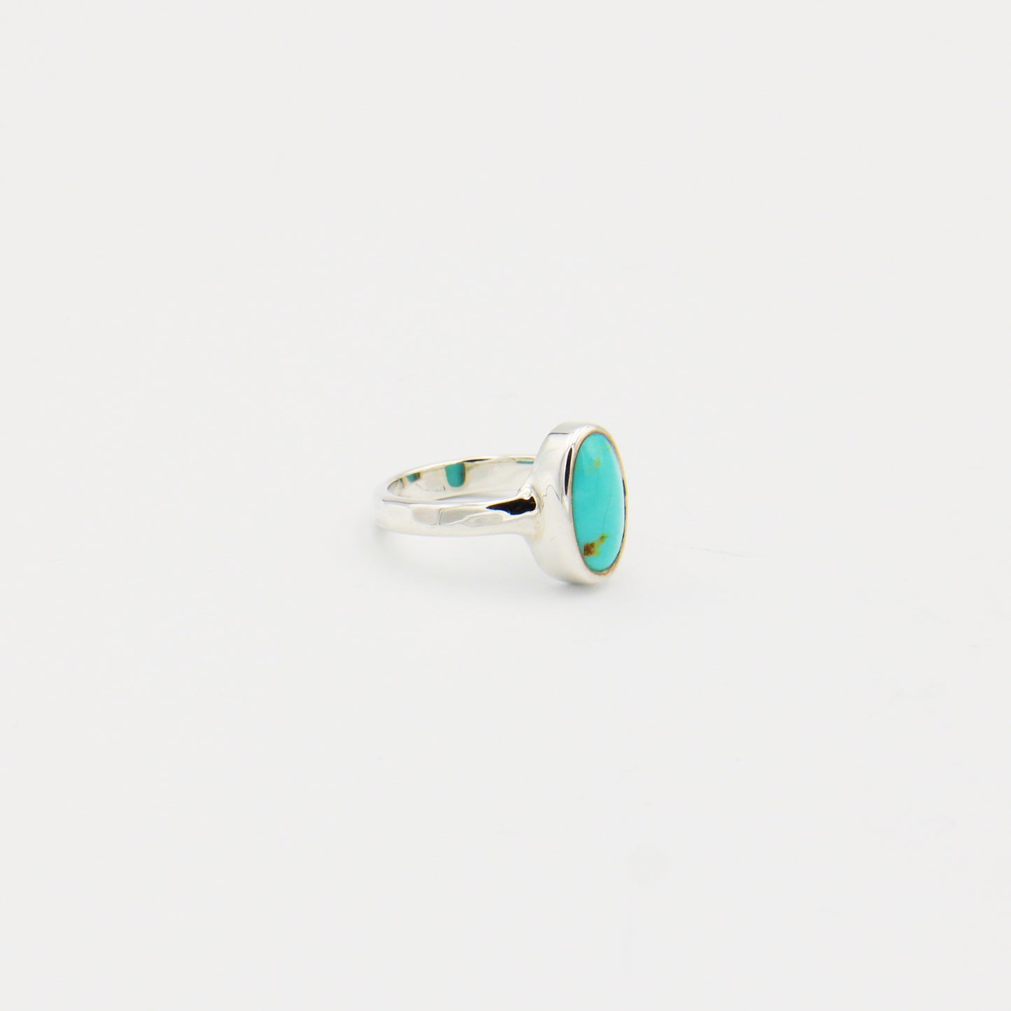Turquoise Oval Sterling Ring Size 5
