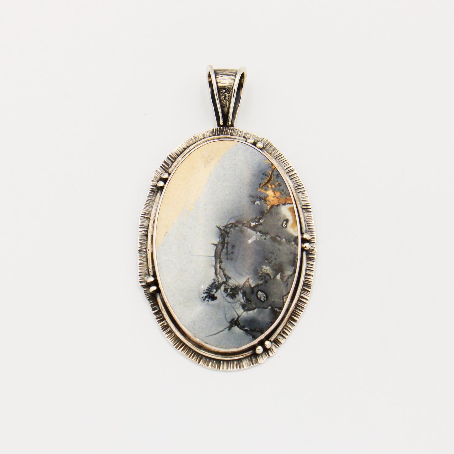 Picture Jasper Large Oval Statement Pendant