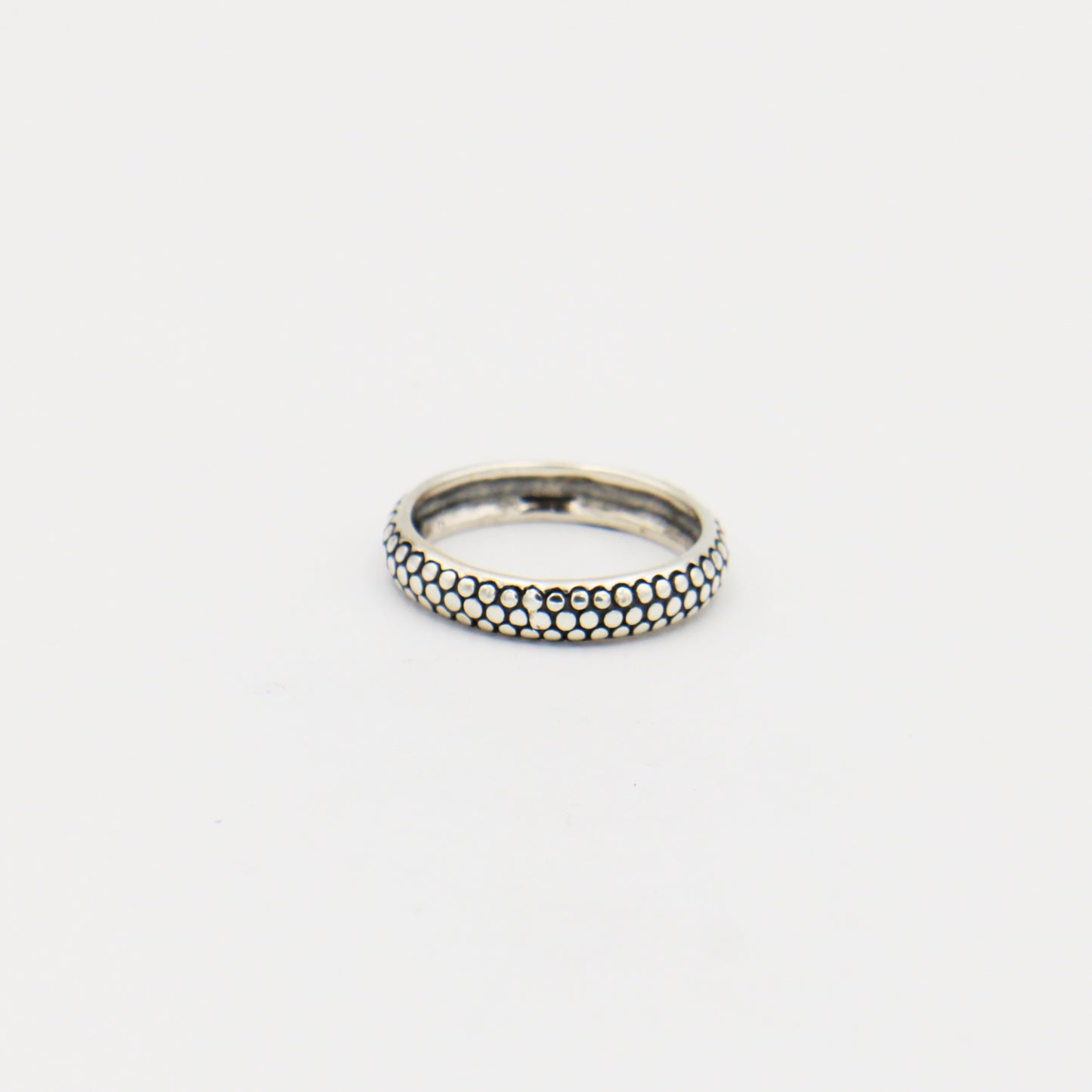 Sterling Silver Tile Textured Band