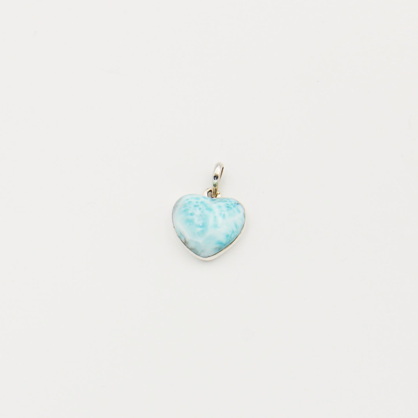 Larimar Heart Sterling Silver Pendant