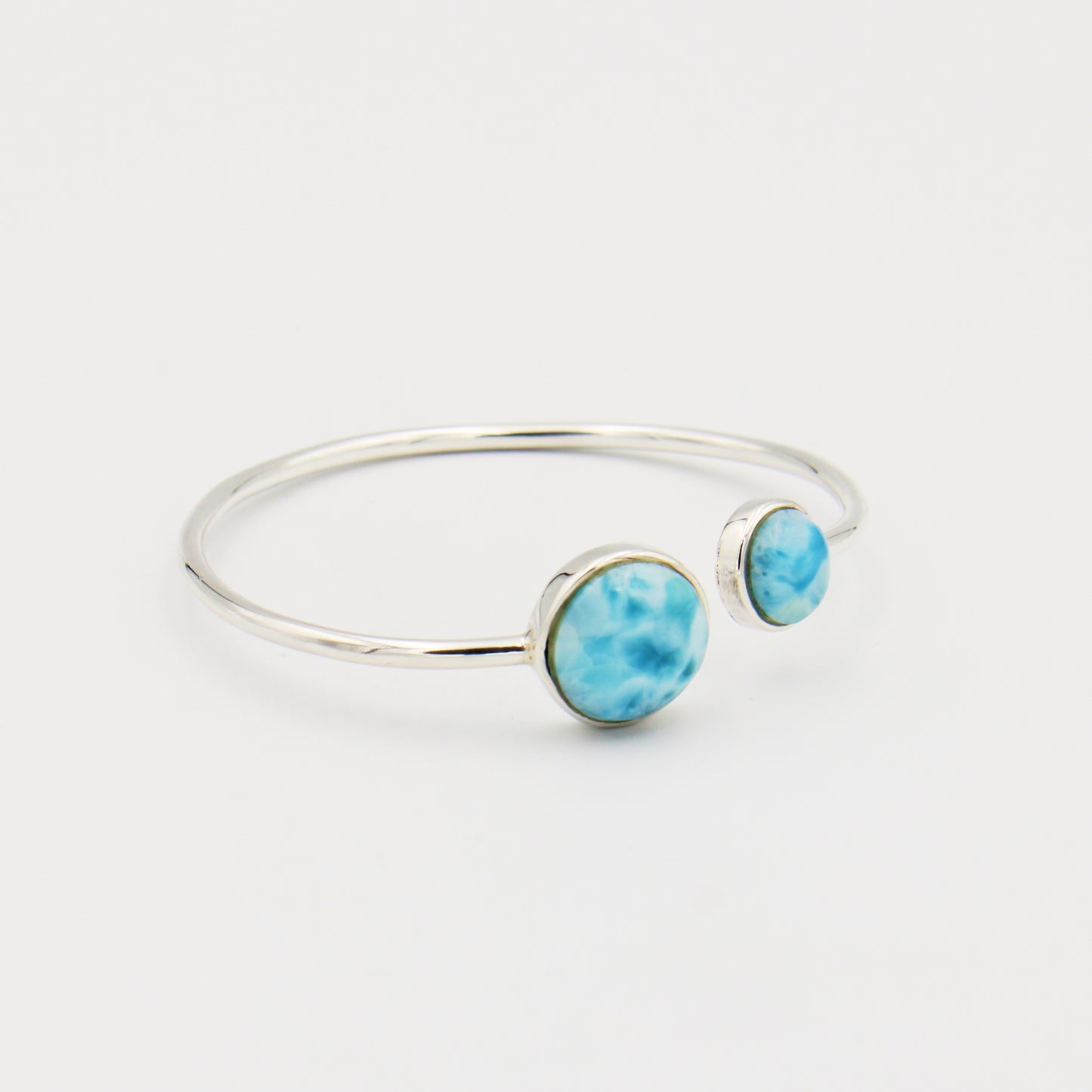 Larimar Double Stone Sterling Cuff