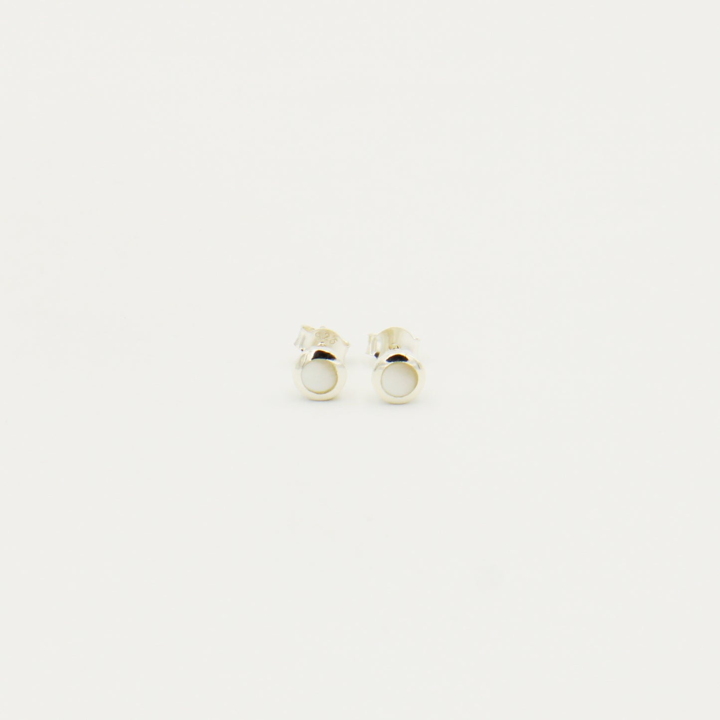 Flat CZ Circle Studs