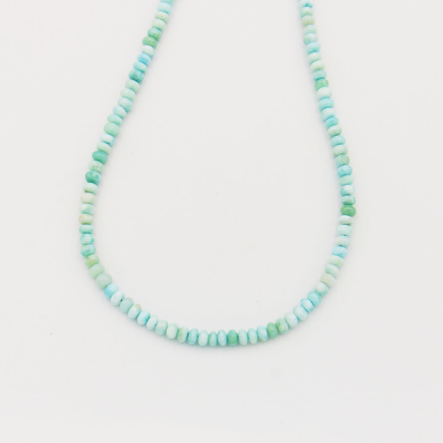Gemstone Beaded Sterling Necklace 18-19.5"