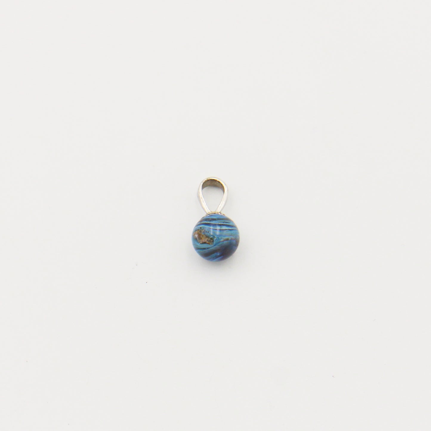 Leland Blue Round 7mm Drilled Bead Pendant