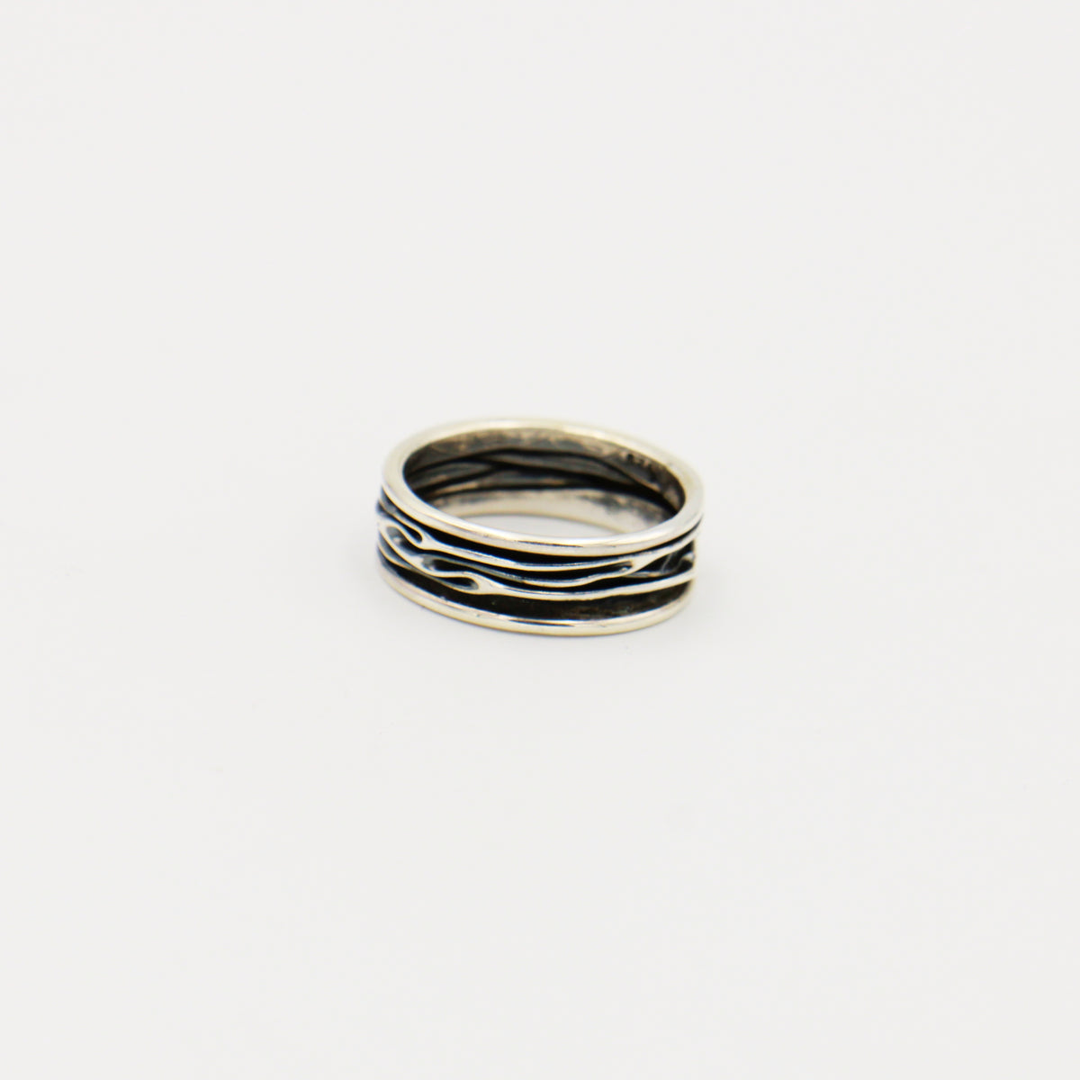 Sterling Silver Branch Band Ring Size 7