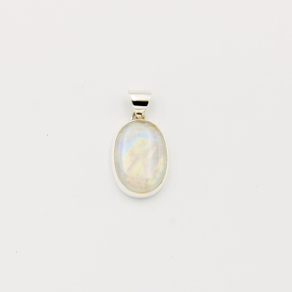 Moonstone Oval Cabochon Sterling Pendant