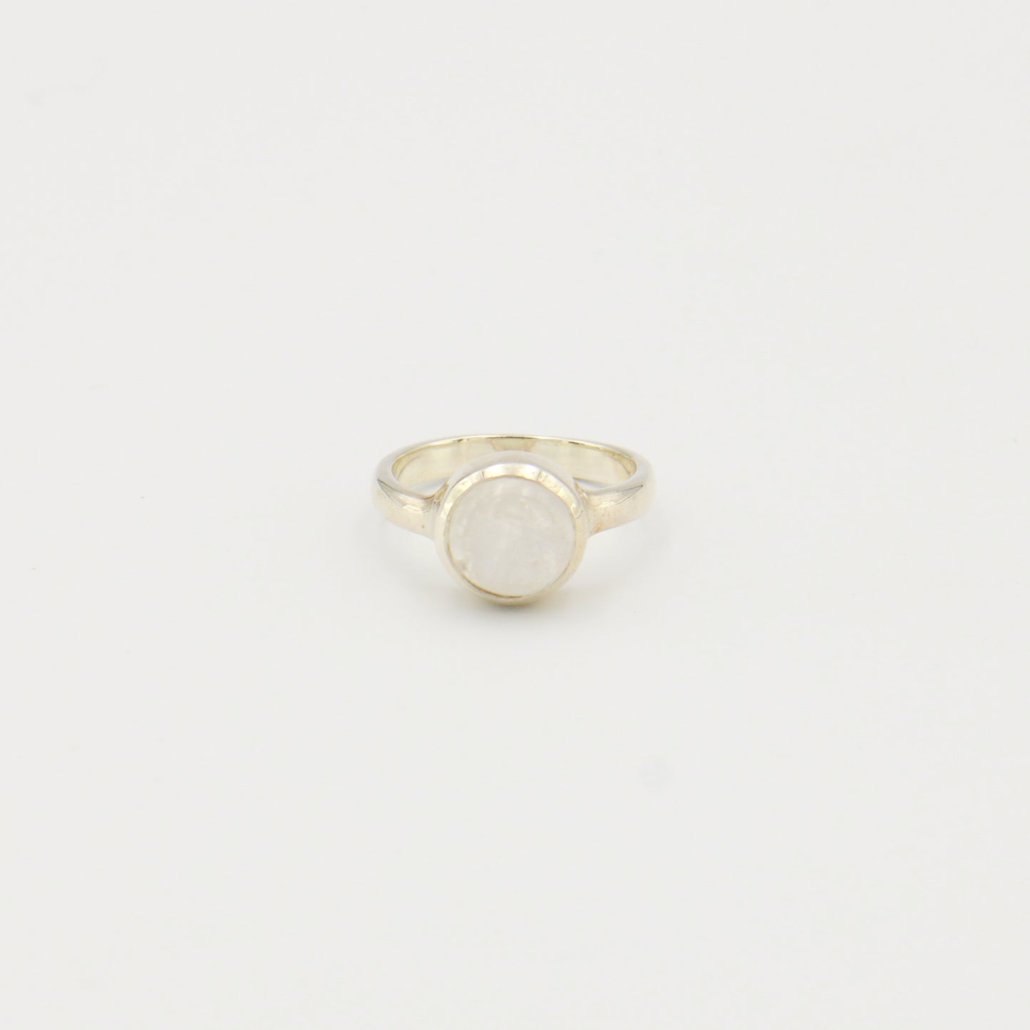 Moonstone Round Sterling Ring Sz 7 : 210000022257