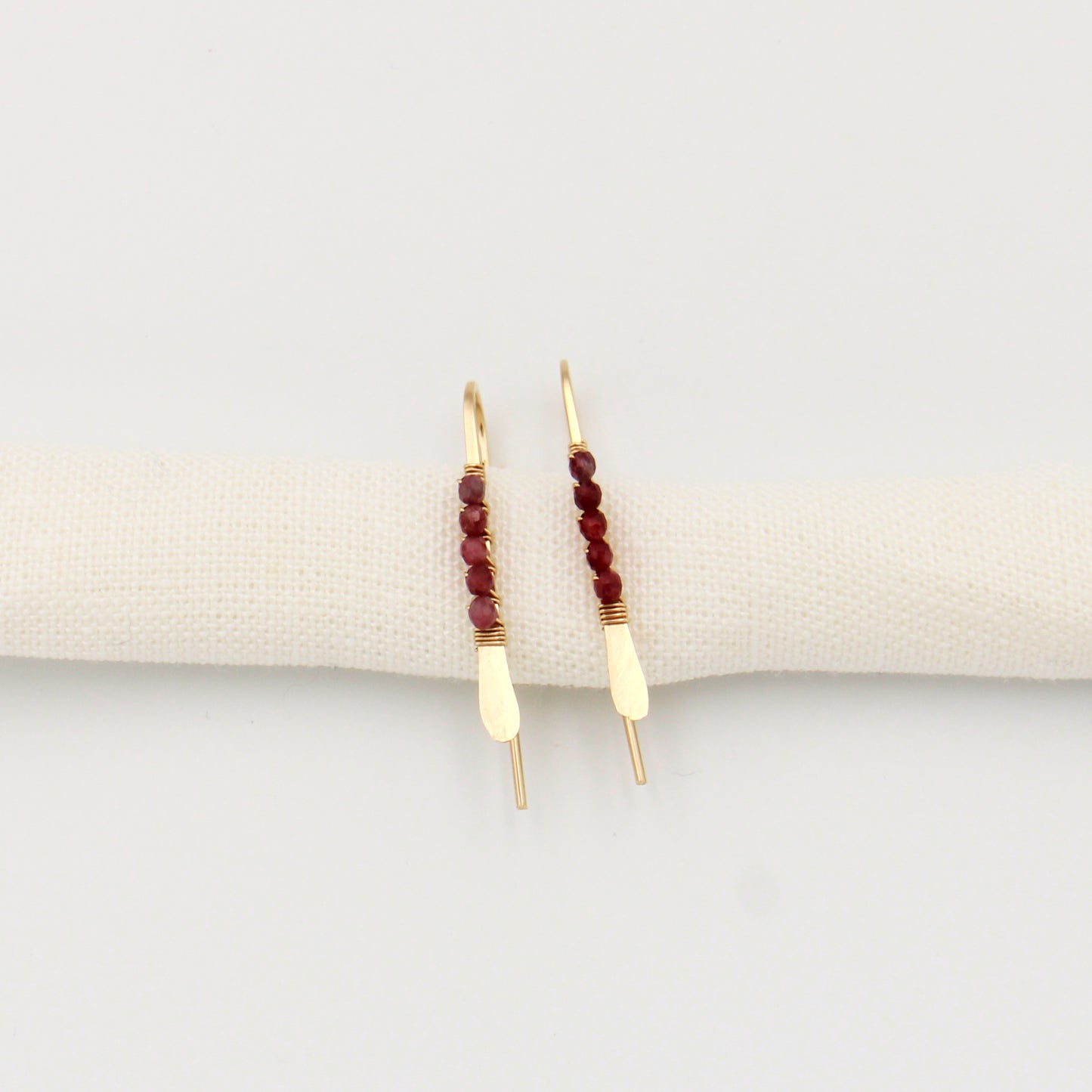 Gemstone Wrapped Petite Threader GF Pink Tourmaline