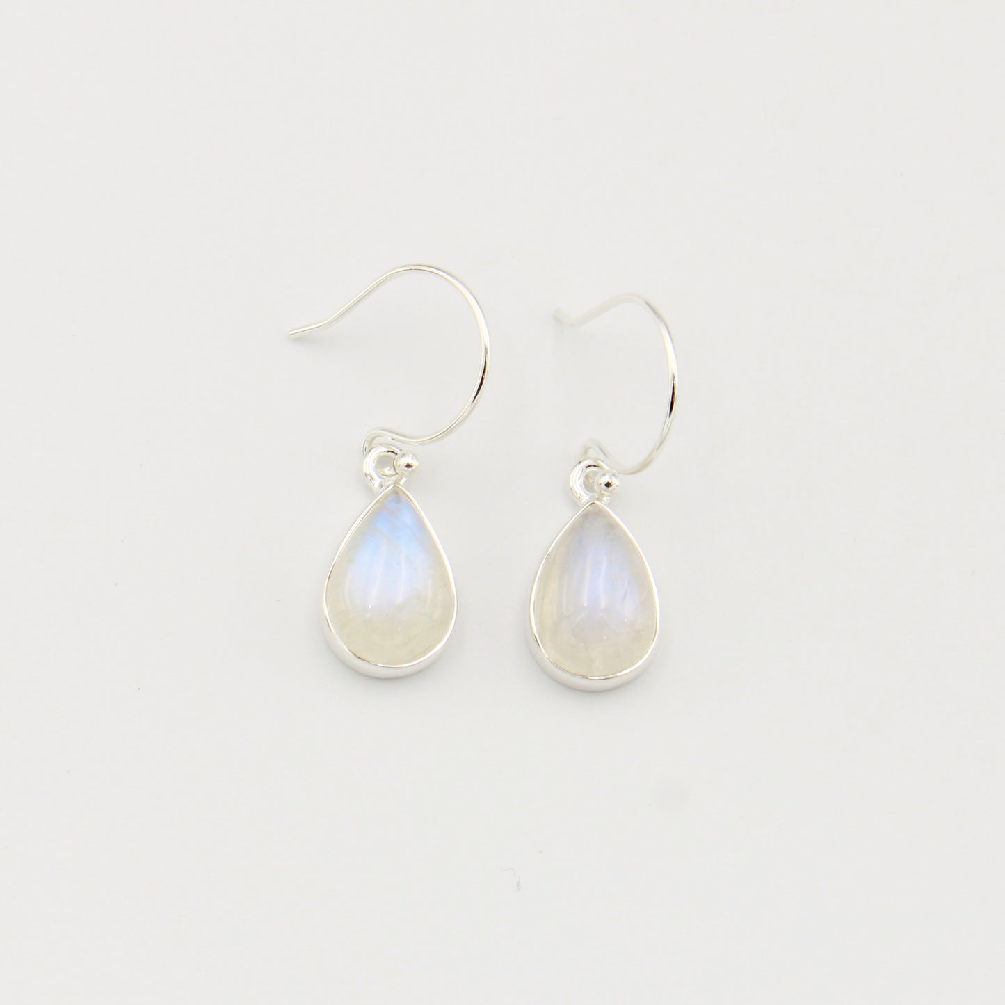 Moonstone Pear Sterling Earrings