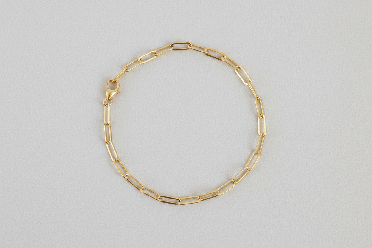 Allie Paperclip Chain Gold Filled Bracelet