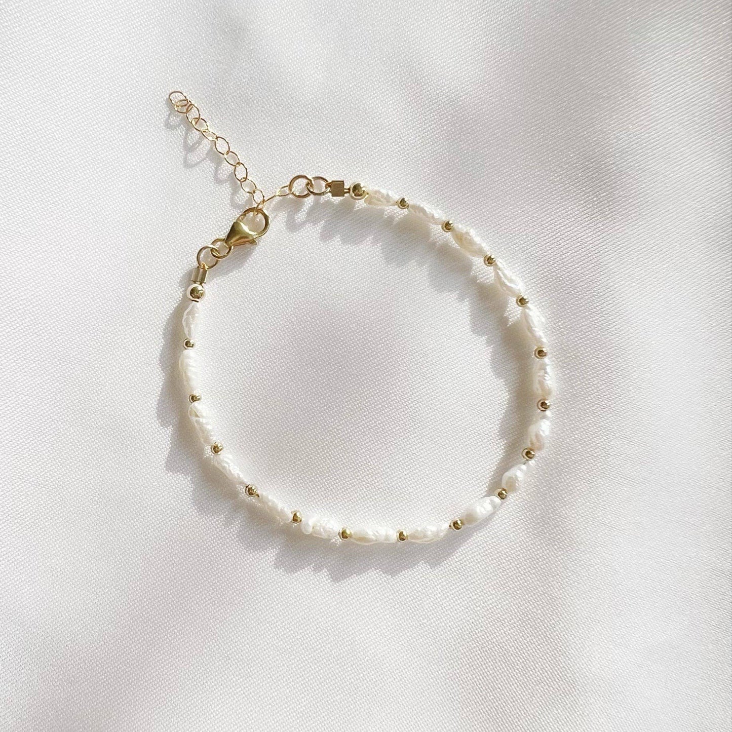 Stone Harbor Freshwater Pearl Gold Filled Beaded Bracelet