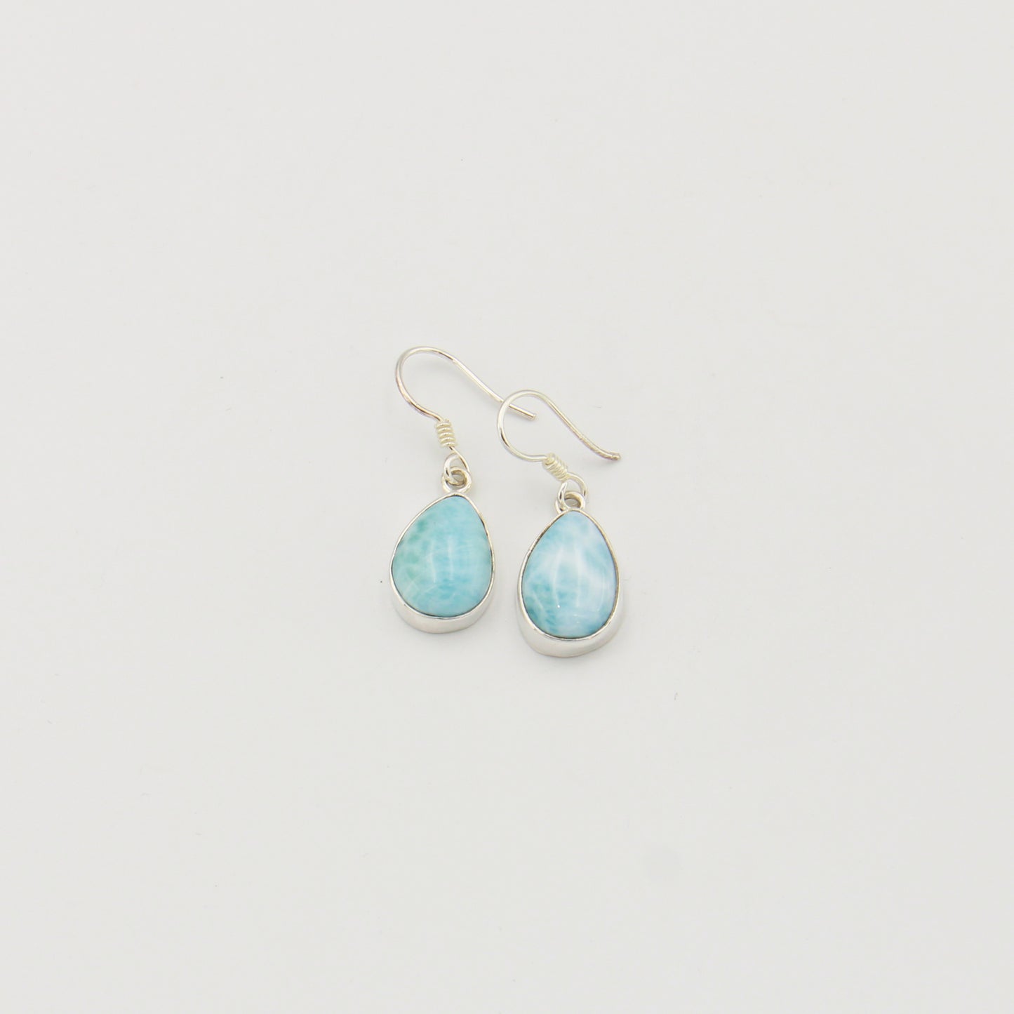 Larimar Pear Sterling Earrings : 210000021959