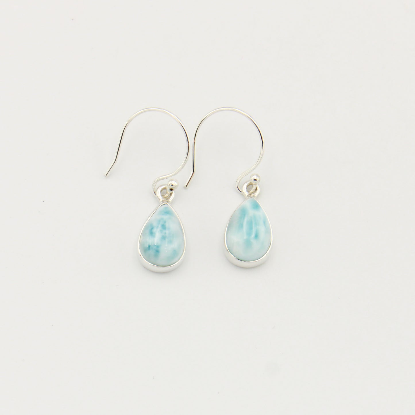 Larimar Pear Sterling Earrings : 210000022358