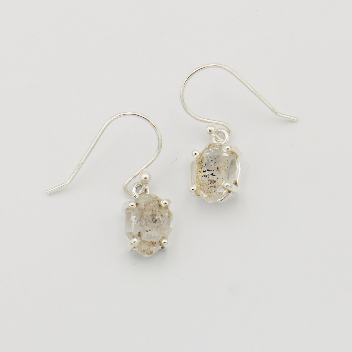 Herkimer Diamond Sterling Prong Earrings