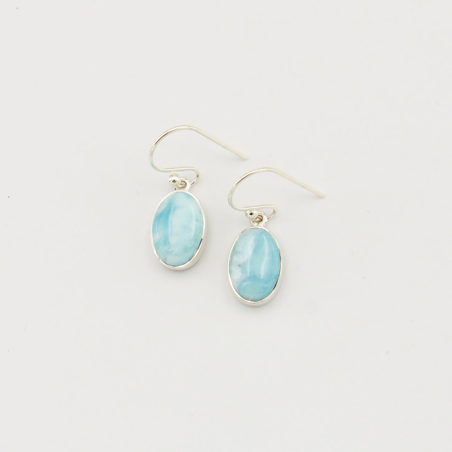 Larimar Oval Sterling Earrings : 210000022234