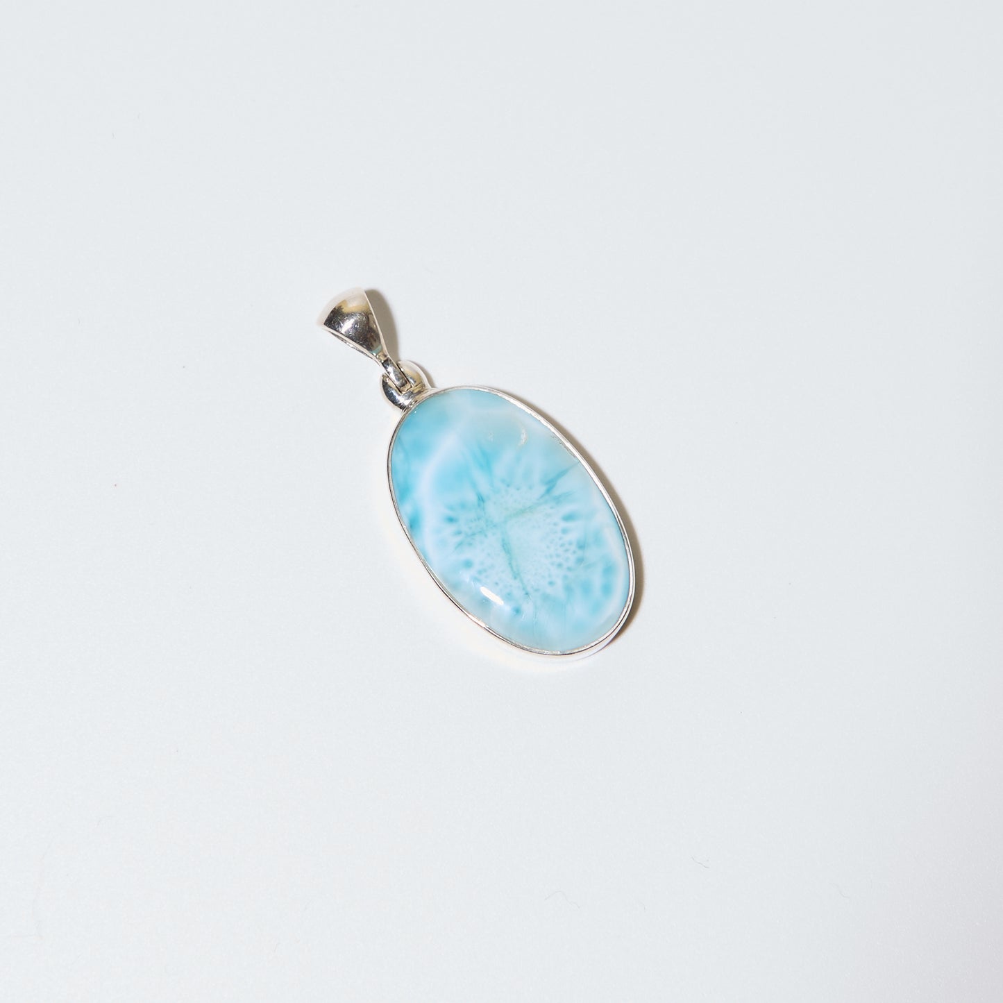 Larimar Oval Sterling Pendant : 210000020245