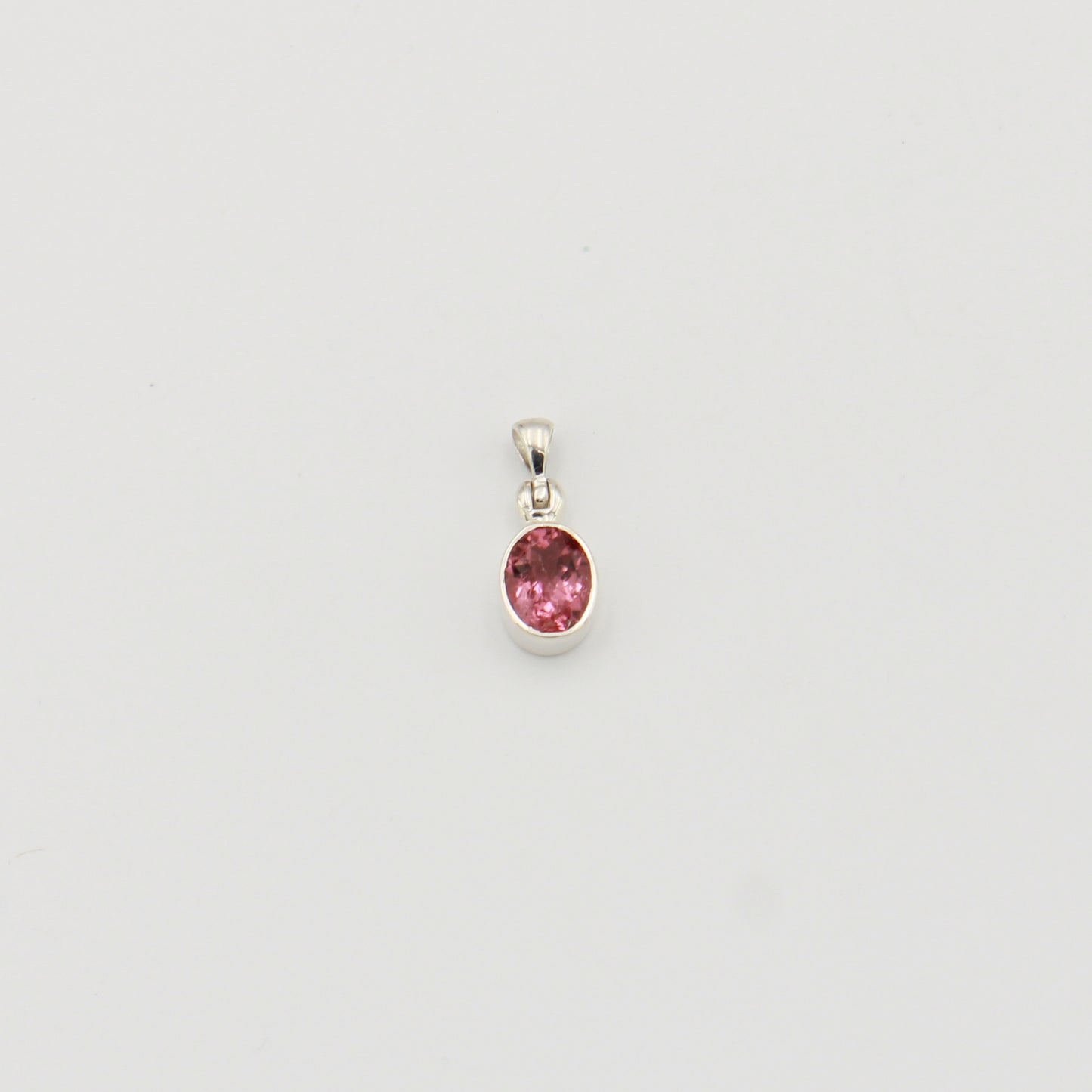 Pink Tourmaline Oval Pendant