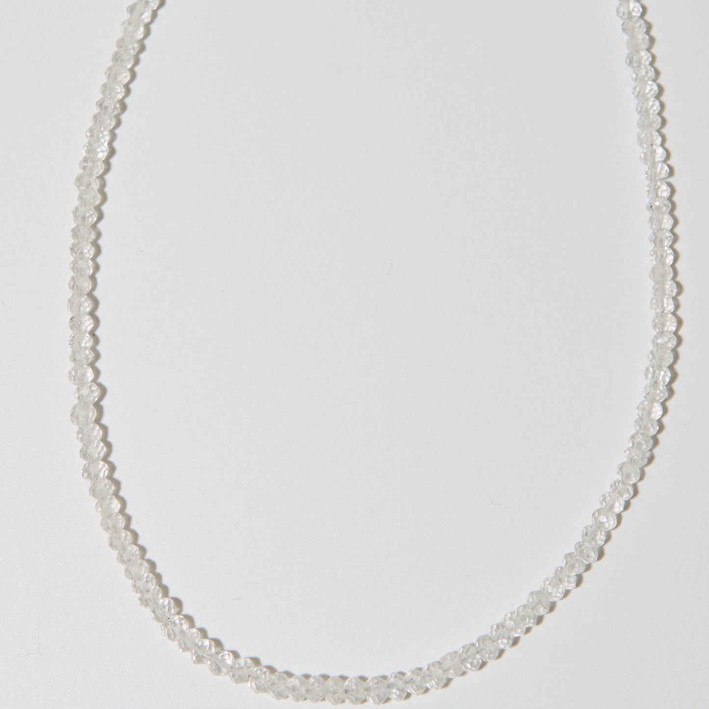 Quartz Beaded Sterling Necklace Adj