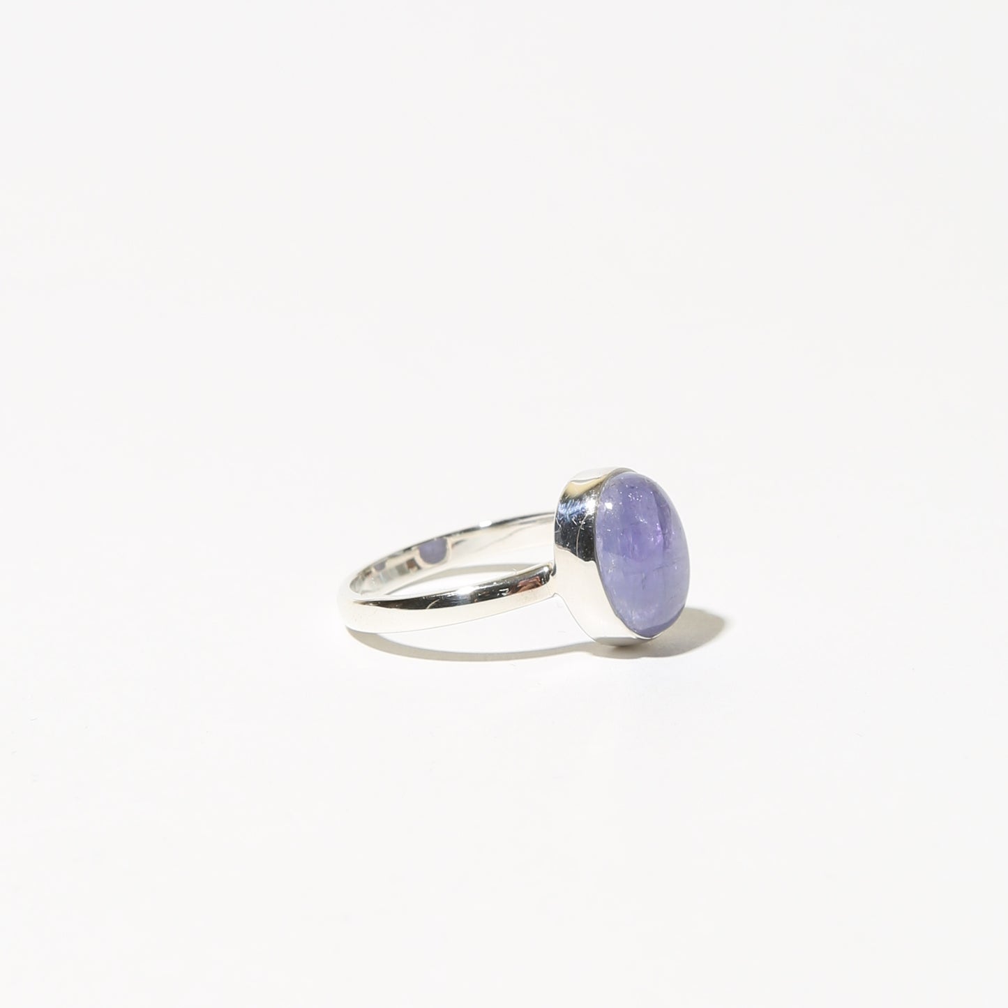 Tanzanite Oval Sterling Ring Sz 7