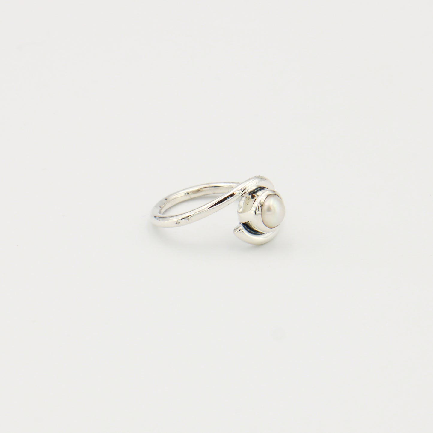 Pearl Round Wrap Ring Sz 8