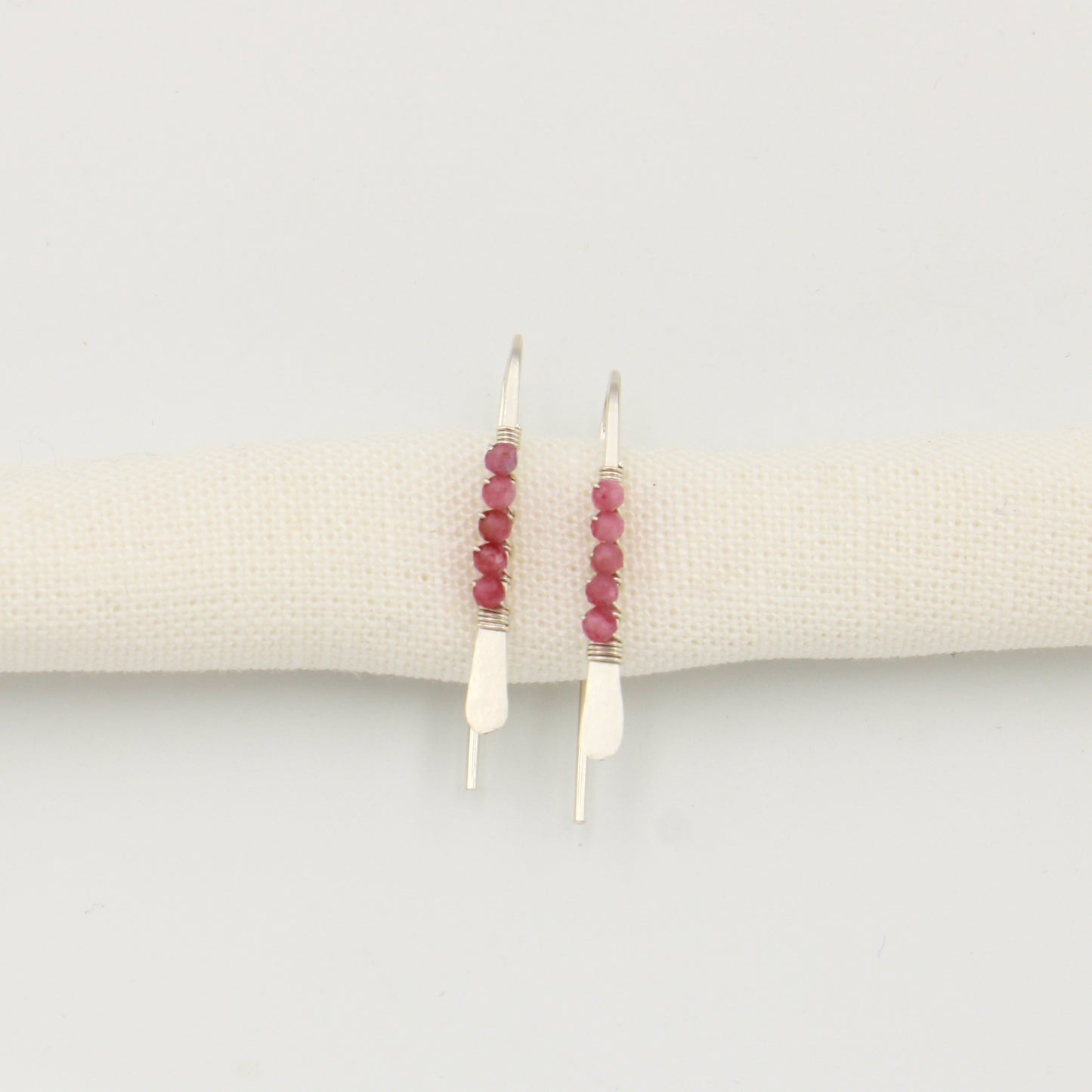 Petite Gemstone Sterling Threader Pink Sapphire