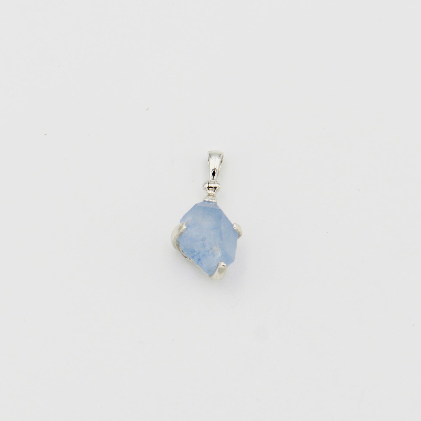 Blue Dumortierite in Quartz Sterling Pendant