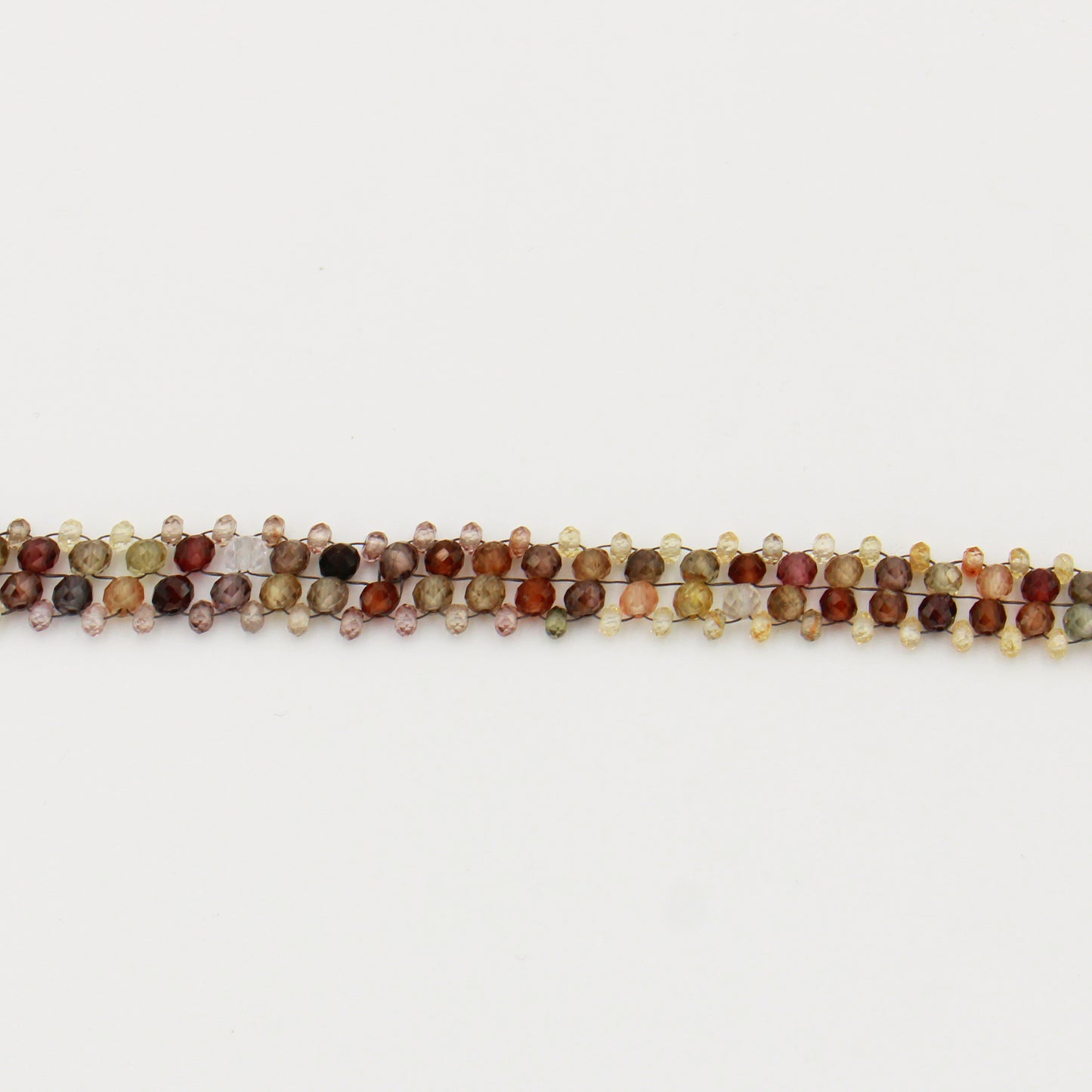Tundra Sapphire & Tiny Zircon Beaded Bracelet